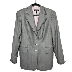 ESCADA Women's Gray Blazer Size 42 Ermenegildo Zegna Trofeo New Wool Luxury Chic